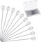 Corsage Boutonniere Pins Teardrop Pearl Bouquet White Straight Head Pins for DIY Crafts Jewelry Making Sewing Wedding Flower Decorations (100 Pieces with 1 Box)